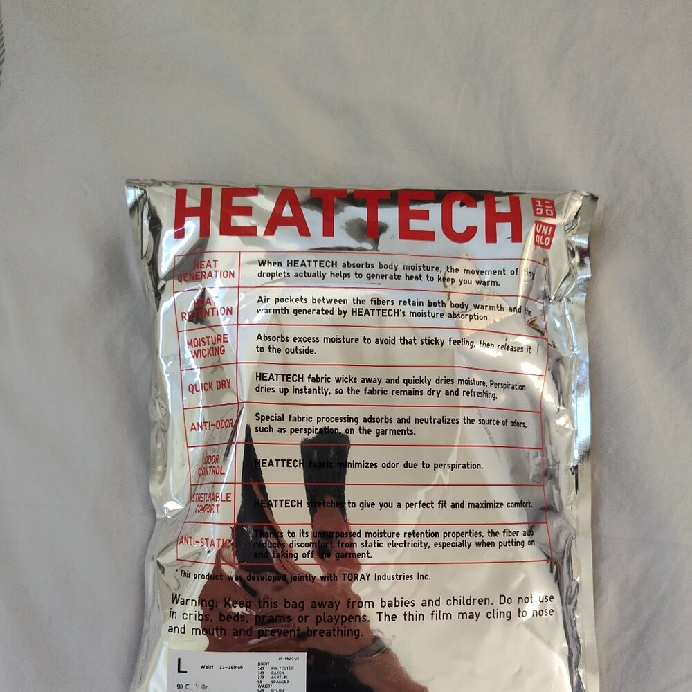 Uniqlo HeatTech Men's Long Johns Large - Picture 2 of 2